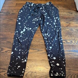 Black and White Splatter Joggers size small women’s